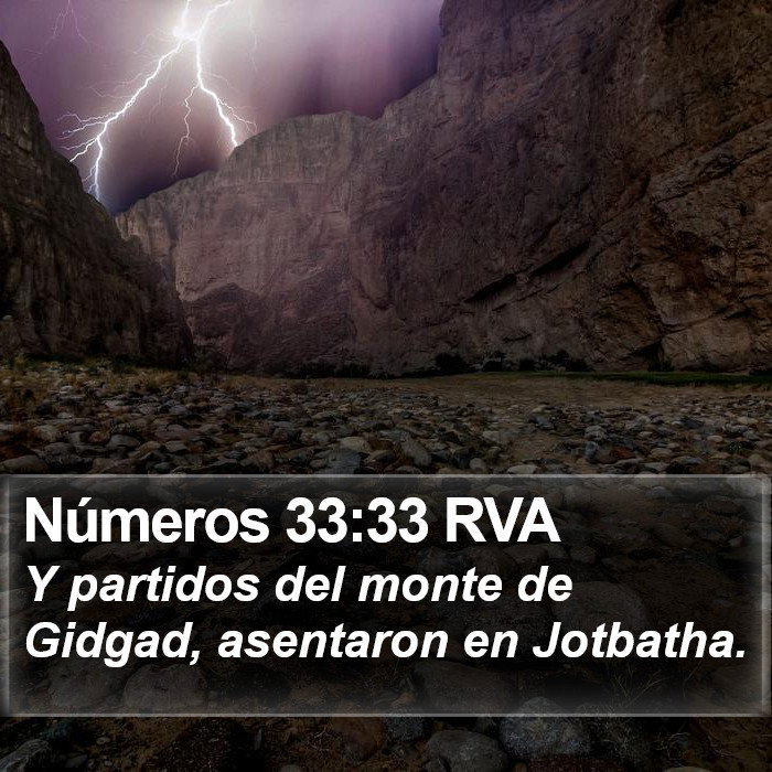 Números 33:33 RVA Bible Study