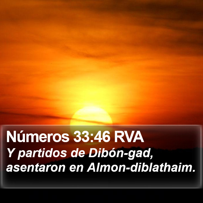 Números 33:46 RVA Bible Study