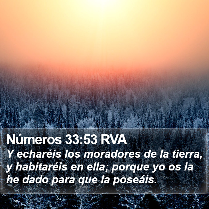 Números 33:53 RVA Bible Study