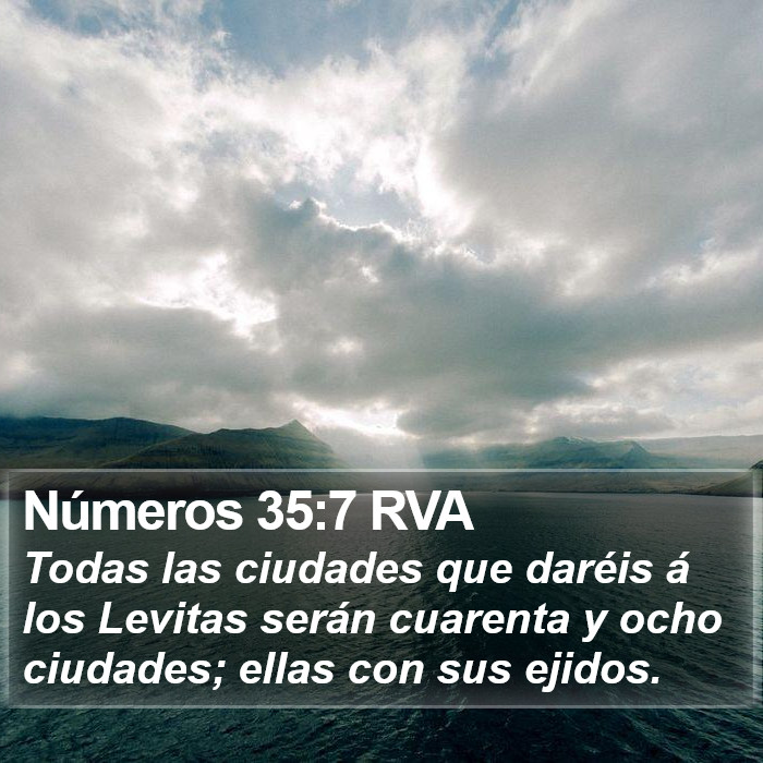 Números 35:7 RVA Bible Study