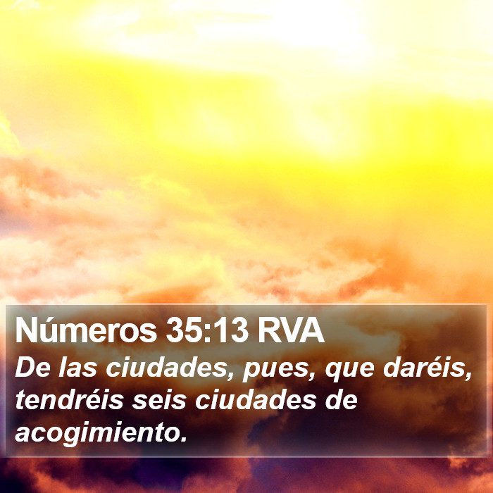 Números 35:13 RVA Bible Study