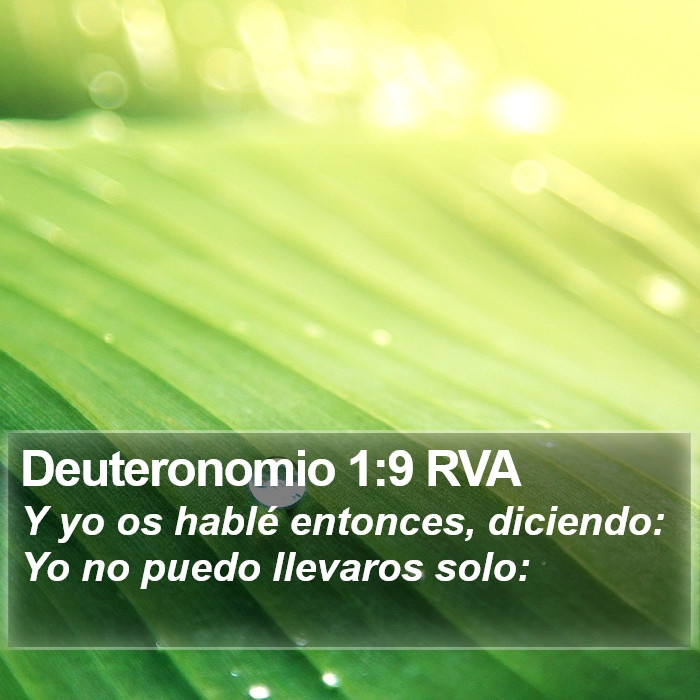 Deuteronomio 1:9 RVA Bible Study