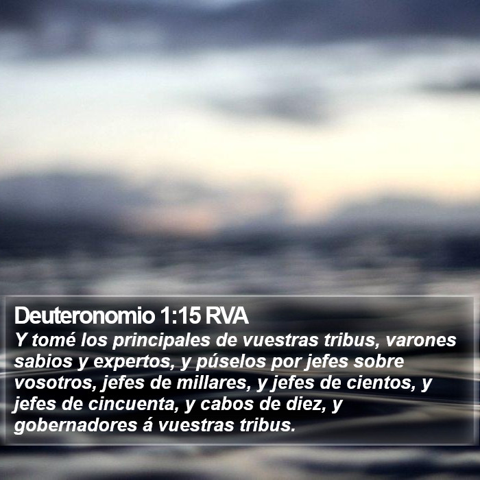 Deuteronomio 1:15 RVA Bible Study