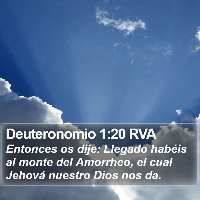 Deuteronomio 1:20 RVA Bible Study