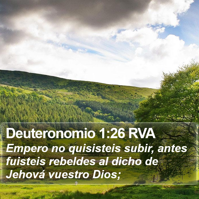 Deuteronomio 1:26 RVA Bible Study