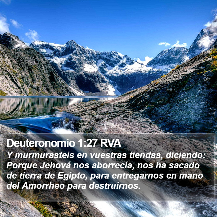 Deuteronomio 1:27 RVA Bible Study