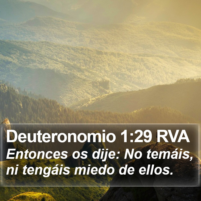 Deuteronomio 1:29 RVA Bible Study