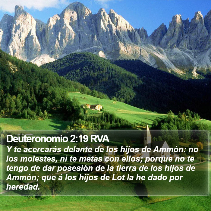 Deuteronomio 2:19 RVA Bible Study