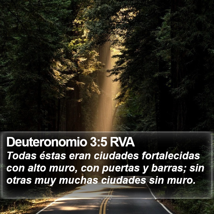 Deuteronomio 3:5 RVA Bible Study