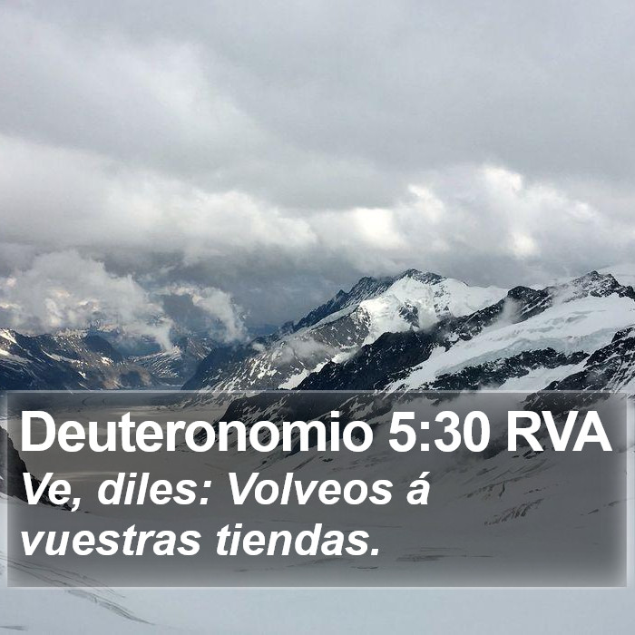 Deuteronomio 5:30 RVA Bible Study