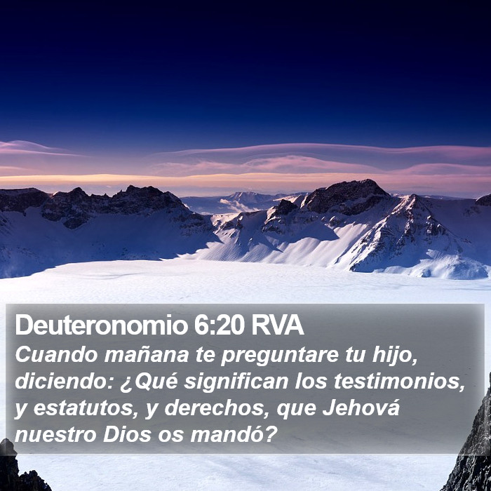 Deuteronomio 6:20 RVA Bible Study