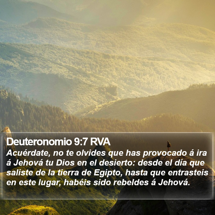 Deuteronomio 9:7 RVA Bible Study