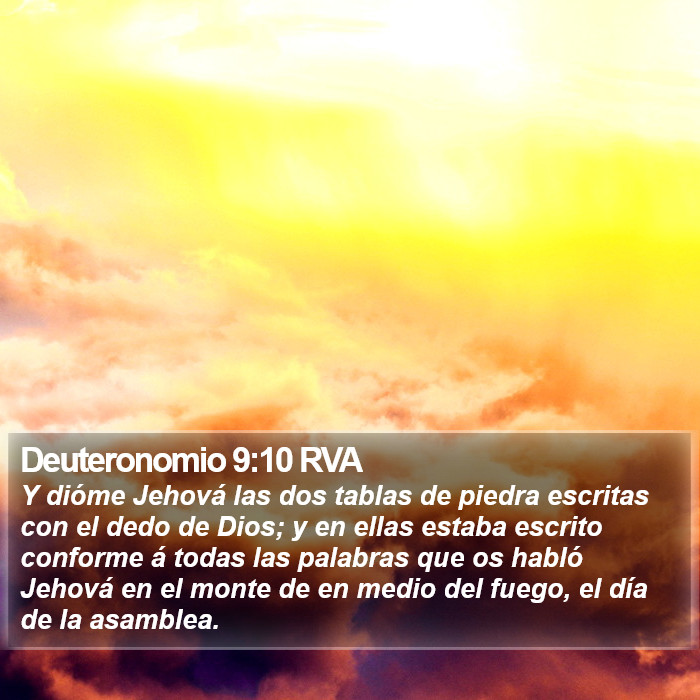 Deuteronomio 9:10 RVA Bible Study