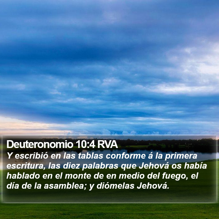 Deuteronomio 10:4 RVA Bible Study