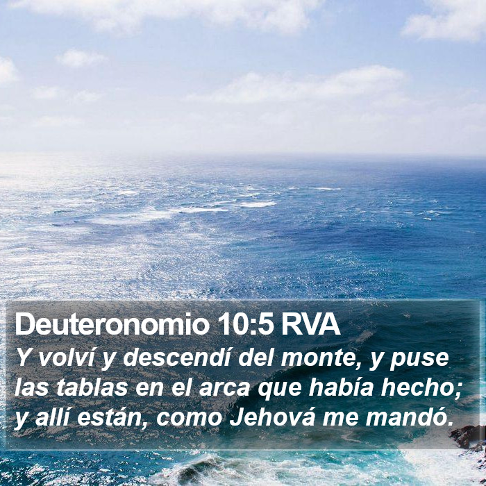 Deuteronomio 10:5 RVA Bible Study