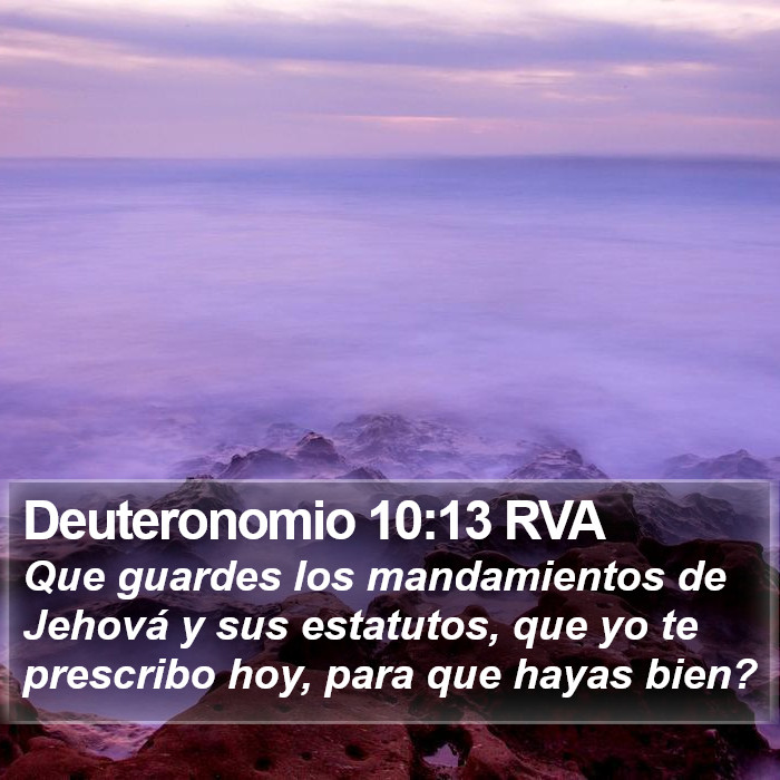 Deuteronomio 10:13 RVA Bible Study