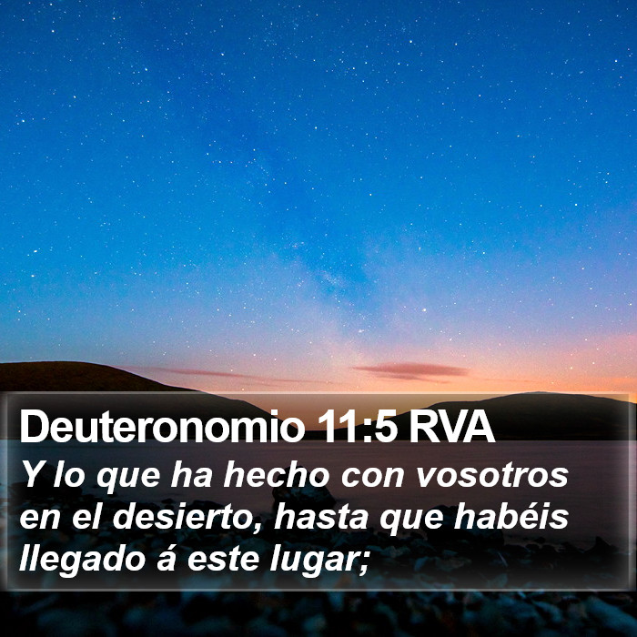 Deuteronomio 11:5 RVA Bible Study