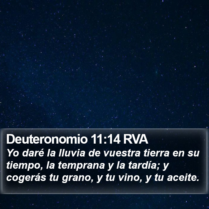 Deuteronomio 11:14 RVA Bible Study