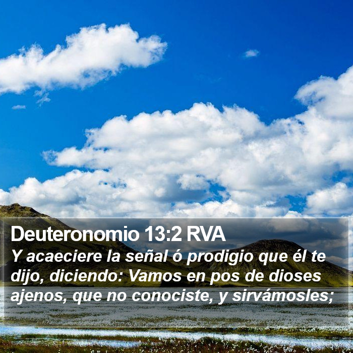 Deuteronomio 13:2 RVA Bible Study