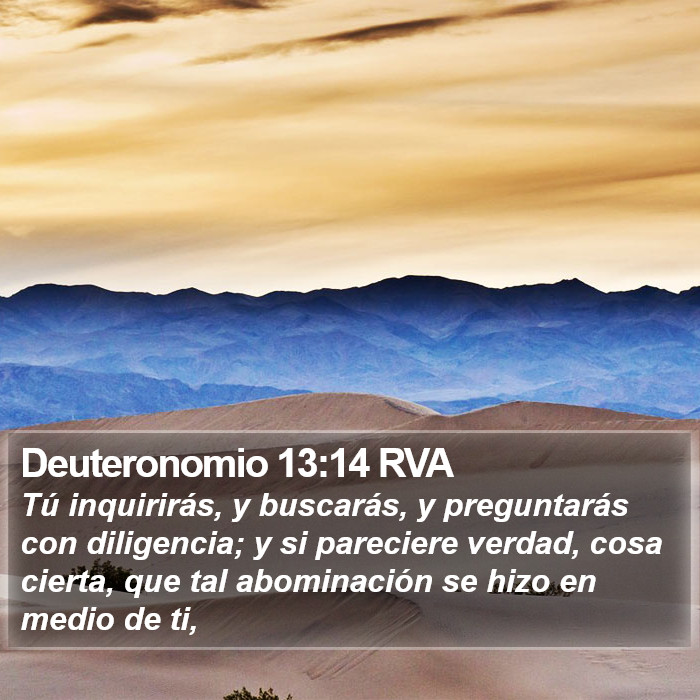 Deuteronomio 13:14 RVA Bible Study