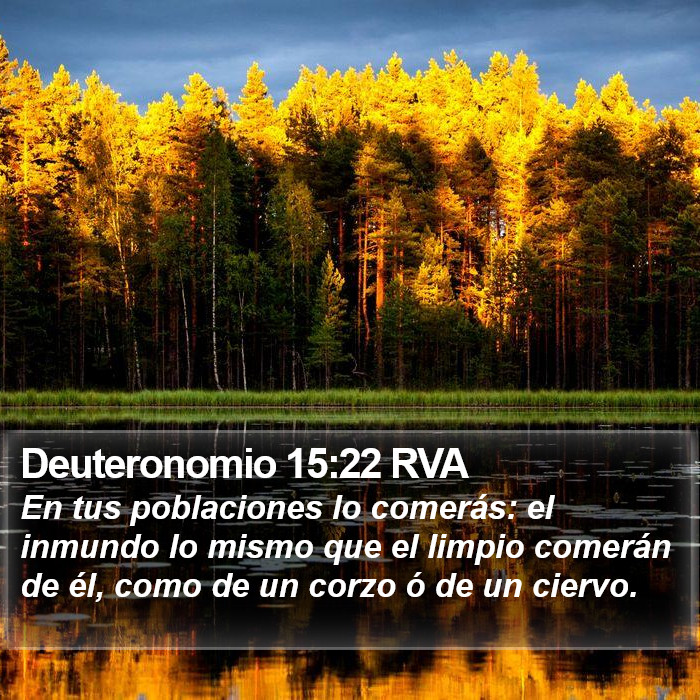 Deuteronomio 15:22 RVA Bible Study