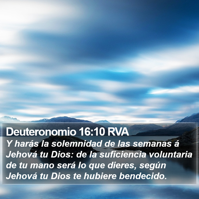 Deuteronomio 16:10 RVA Bible Study