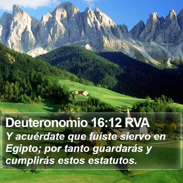 Deuteronomio 16:12 RVA Bible Study