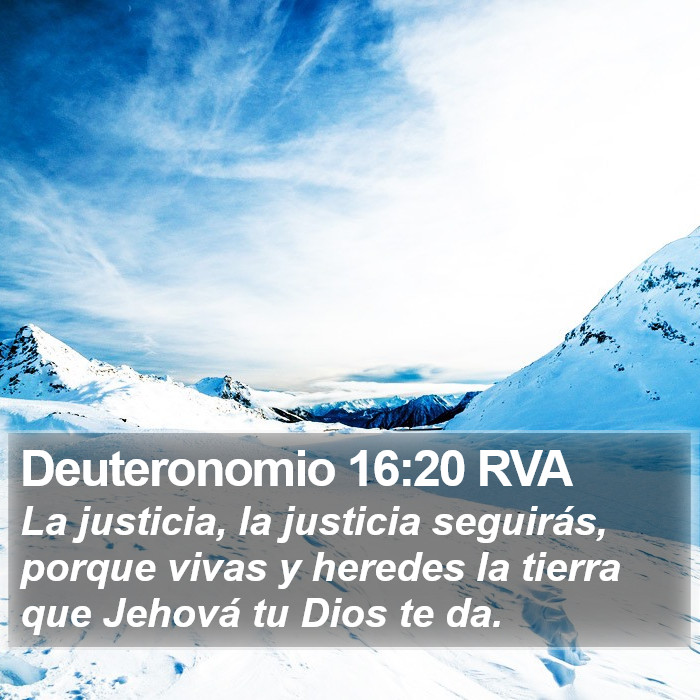 Deuteronomio 16:20 RVA Bible Study