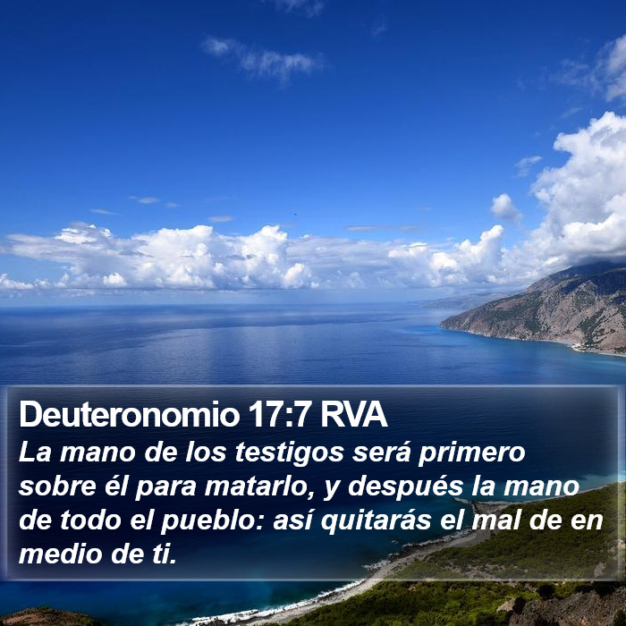 Deuteronomio 17:7 RVA Bible Study