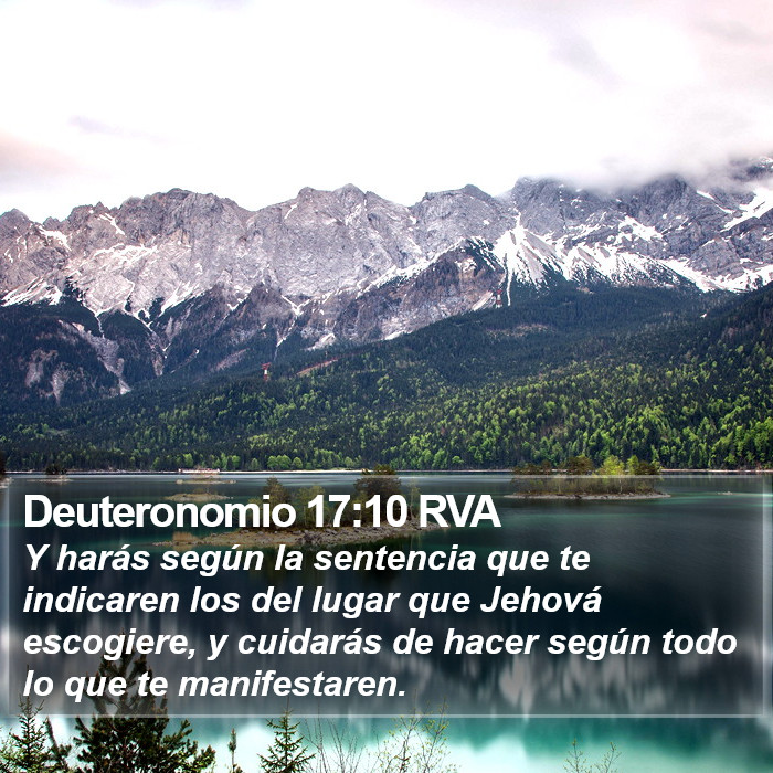 Deuteronomio 17:10 RVA Bible Study