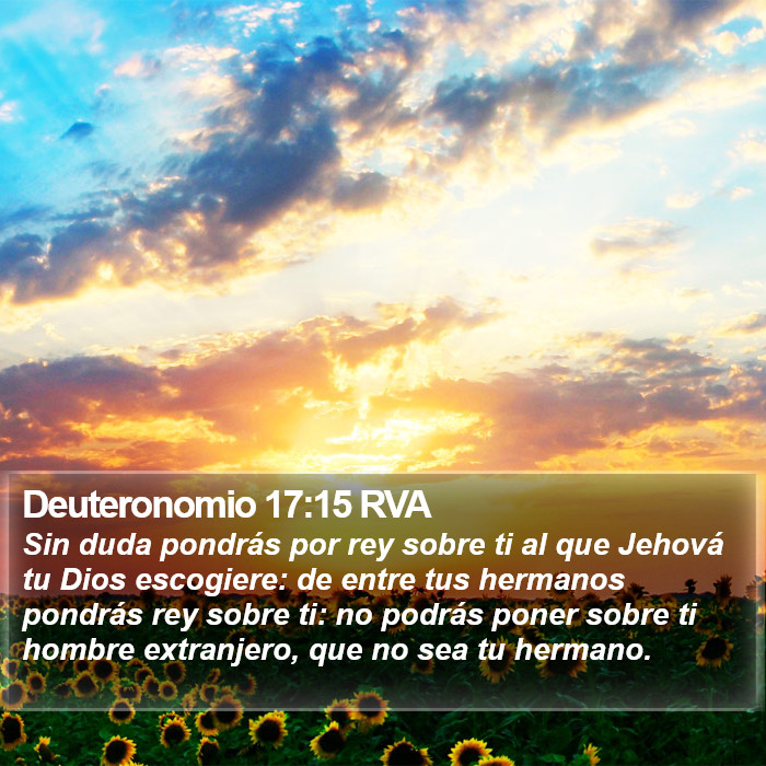 Deuteronomio 17:15 RVA Bible Study