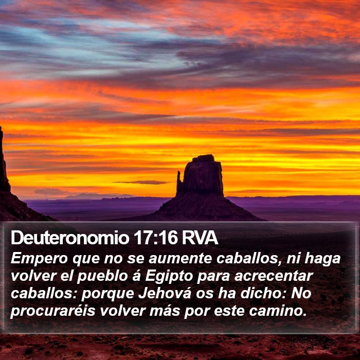 Deuteronomio 17:16 RVA Bible Study