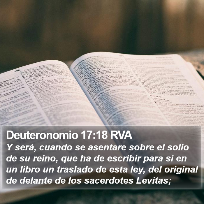 Deuteronomio 17:18 RVA Bible Study