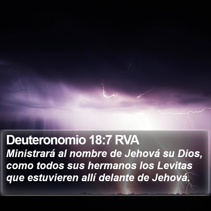 Deuteronomio 18:7 RVA Bible Study