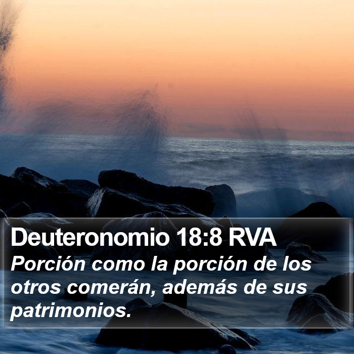 Deuteronomio 18:8 RVA Bible Study