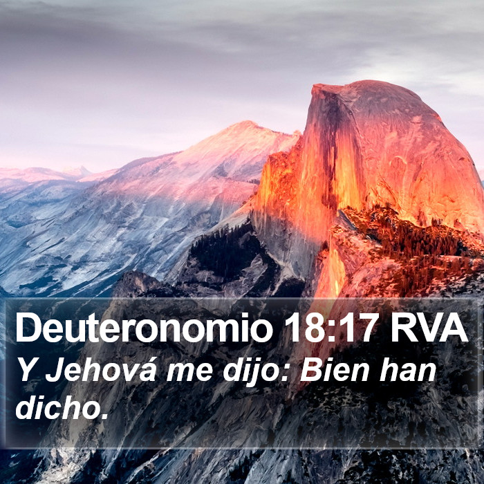 Deuteronomio 18:17 RVA Bible Study