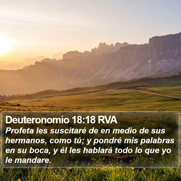 Deuteronomio 18:18 RVA Bible Study