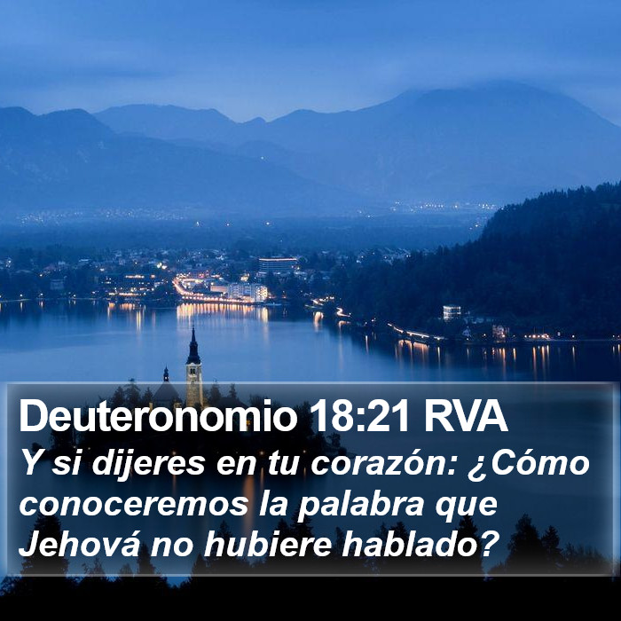 Deuteronomio 18:21 RVA Bible Study