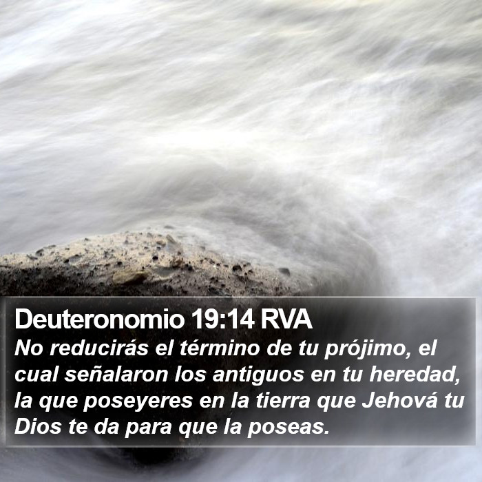 Deuteronomio 19:14 RVA Bible Study