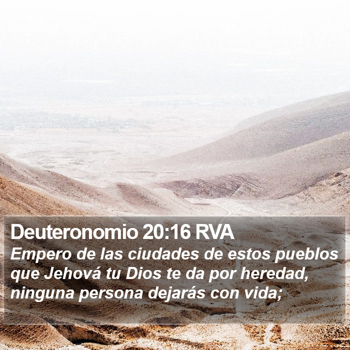 Deuteronomio 20:16 RVA Bible Study