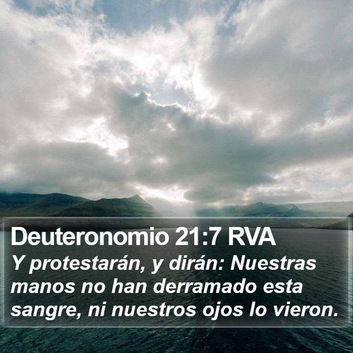 Deuteronomio 21:7 RVA Bible Study