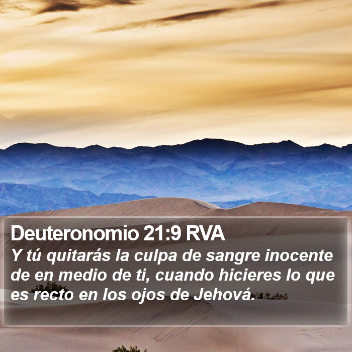 Deuteronomio 21:9 RVA Bible Study