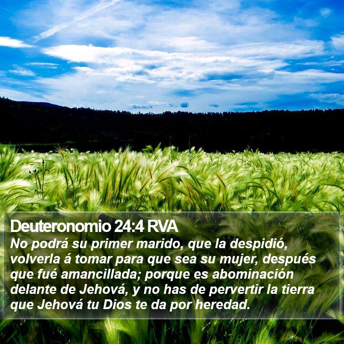 Deuteronomio 24:4 RVA Bible Study