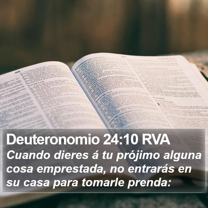 Deuteronomio 24:10 RVA Bible Study