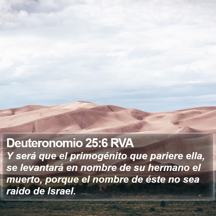 Deuteronomio 25:6 RVA Bible Study