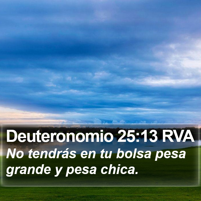 Deuteronomio 25:13 RVA Bible Study