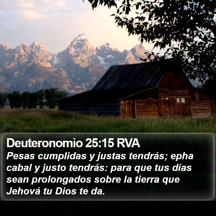 Deuteronomio 25:15 RVA Bible Study