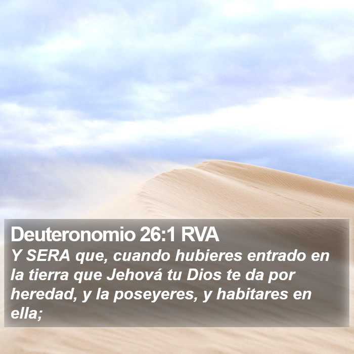 Deuteronomio 26:1 RVA Bible Study