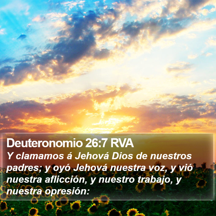 Deuteronomio 26:7 RVA Bible Study