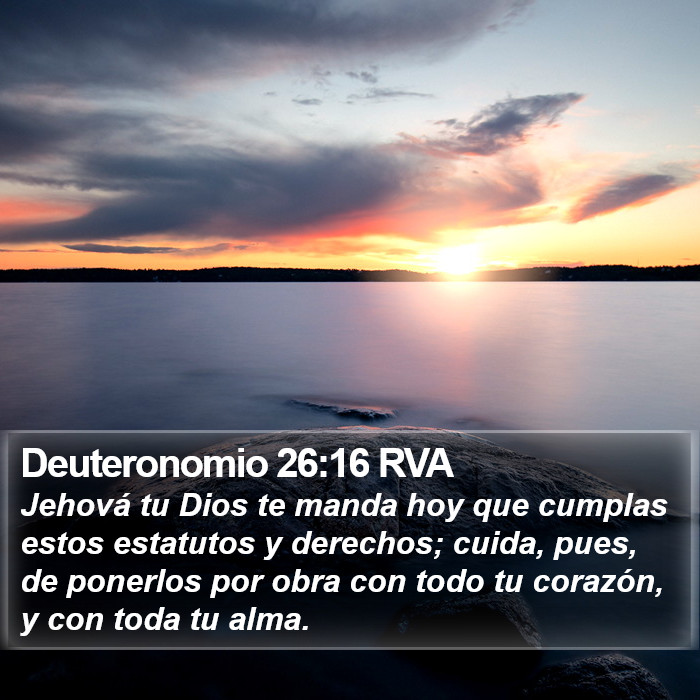 Deuteronomio 26:16 RVA Bible Study